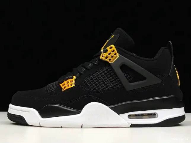 Gold-White Air Royalty 4 Jordan 308497-032 Metallic Black 0504